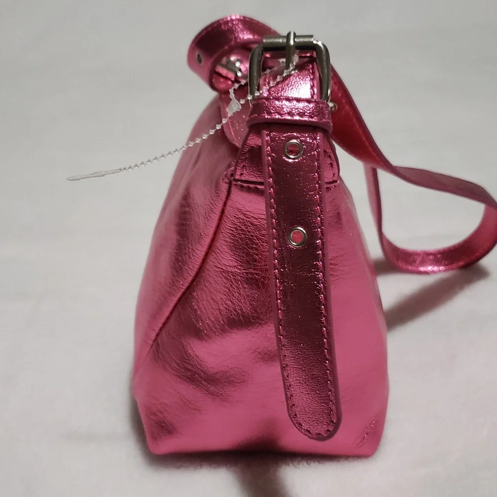 Free People Sabi Metallic Pink Shoulder Bag. NWOT‎